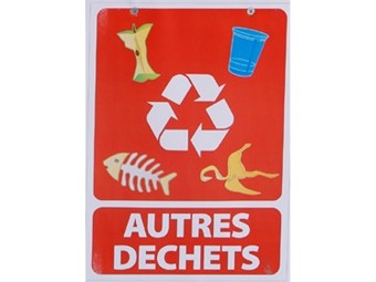 Lot de 3 panneaux tri sélectif pour support de sac poubelle