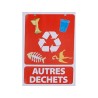 Lot de 3 panneaux tri sélectif pour support de sac poubelle