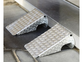 Lot de 2 petites rampes d'accès de seuil en acier galvanisé