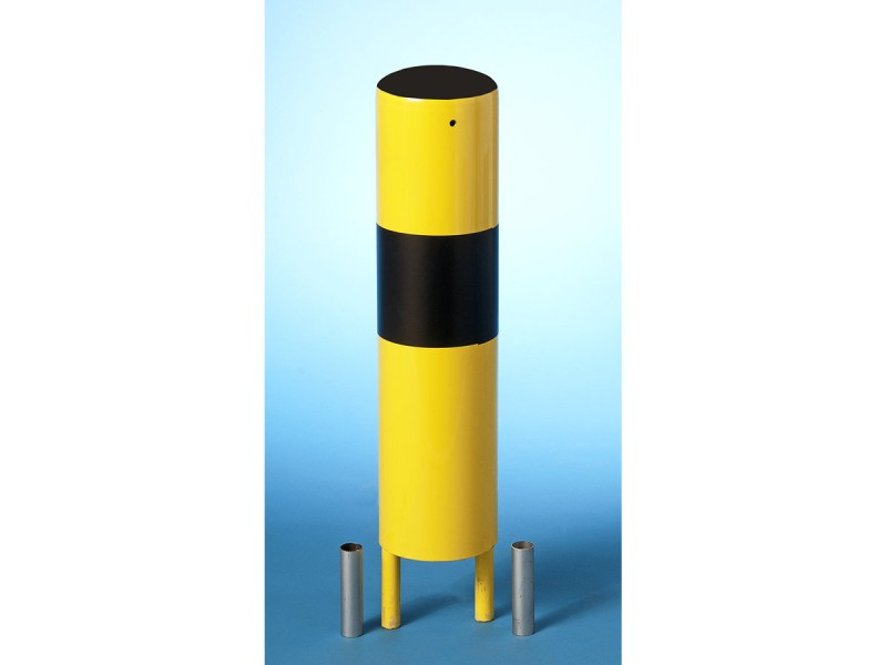 Poteau de protection jaune et noir Poteau de protection jaune et noir