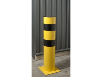 Poteau de protection jaune et noir