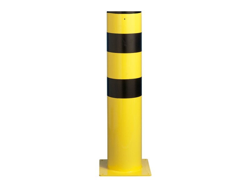Poteau de protection jaune et noir