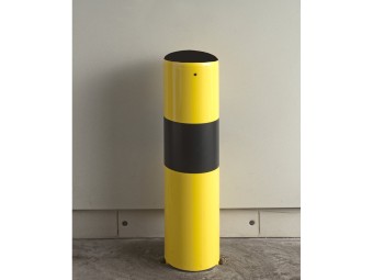 Poteau de protection jaune et noir
