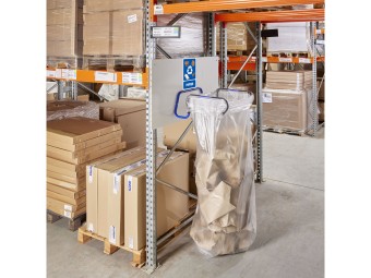 Lot de 2 supports de sac poubelle muraux pour sacs 240l ou 400l