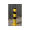 Poteau de protection jaune et noir