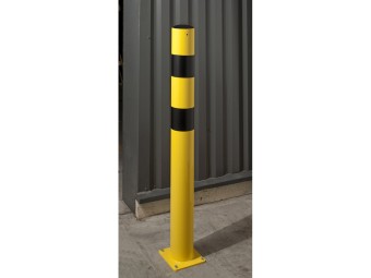 Poteau de protection jaune et noir