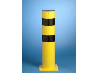 Poteau de protection jaune et noir