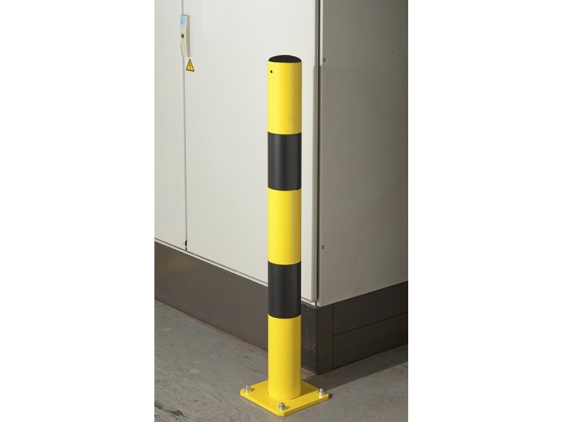 Poteau de protection jaune et noir Poteau de protection jaune et noir