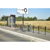 Poteau support 2 vélos avec appui en caoutchouc recyclé