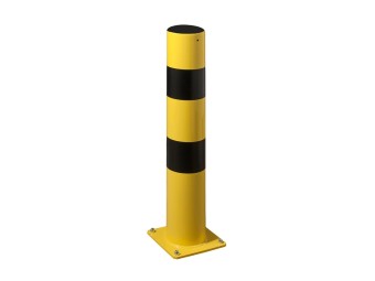 Poteau de protection jaune et noir