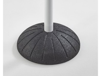 Poteau en aluminium socle en caoutchouc lester