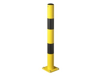 Poteau de protection jaune et noir