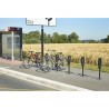 Poteau support 2 vélos avec appui en caoutchouc recyclé