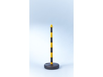 Poteau de délimitation en plastique avec socle rond à lester