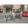 Poteau support 2 vélos avec appui en caoutchouc recyclé