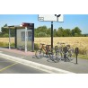 Poteau support 2 vélos avec appui en caoutchouc recyclé