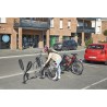 Poteau support 2 vélos avec appui en caoutchouc recyclé