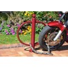 Support moto avec arceau antivol