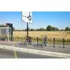 Poteau support 2 vélos avec appui en caoutchouc recyclé