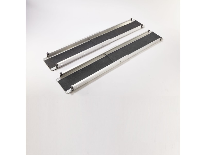 Lot de 2 rampes PMR aluminium télescopiques universelles
