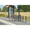 Poteau support 2 vélos avec appui en caoutchouc recyclé