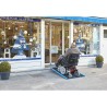 Rampe PMR pliable en aluminium avec carillon