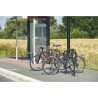 Poteau support 2 vélos avec appui en caoutchouc recyclé