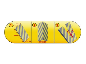 Mousse de protection pliable jaune et noir