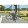 Poteau support 2 vélos avec appui en caoutchouc recyclé