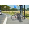 Poteau support 2 vélos avec appui en caoutchouc recyclé