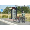 Poteau support 2 vélos avec appui en caoutchouc recyclé
