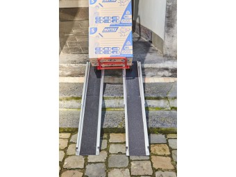 Lot de 2 rampes PMR aluminium télescopiques universelles