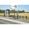 Poteau support 2 vélos avec appui en caoutchouc recyclé