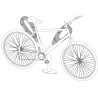 Poteau support 2 vélos avec appui en caoutchouc recyclé