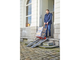 Lot de 2 rampes PMR aluminium télescopiques universelles