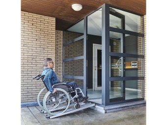 Lot de 2 rampes PMR aluminium télescopiques universelles