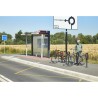 Poteau support 2 vélos avec appui en caoutchouc recyclé
