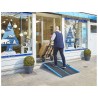 Rampe PMR pliable en aluminium avec carillon