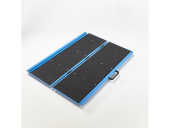 Rampe PMR pliable en aluminium avec carillon