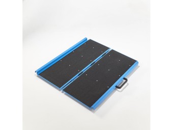Rampe PMR pliable en aluminium avec carillon