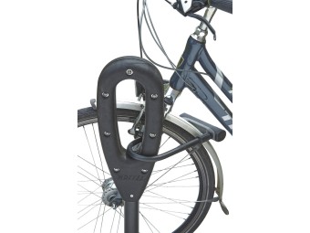 Poteau support 2 vélos avec appui en caoutchouc recyclé