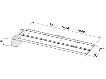 Rampe PMR pliable en aluminium avec carillon