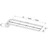 Rampe PMR pliable en aluminium avec carillon