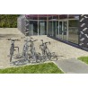 Râtelier 2 vélos avec arceau gainé - extensible