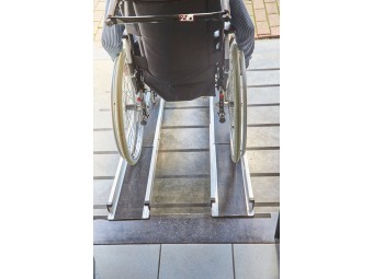 Lot de 2 rampes PMR aluminium télescopiques universelles