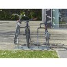 Râtelier 2 vélos avec arceau gainé - extensible