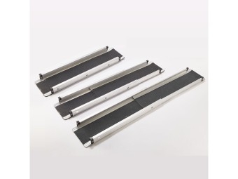 Lot de 2 rampes PMR aluminium télescopiques universelles