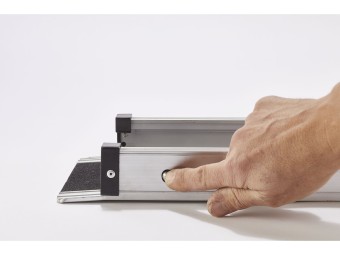 Lot de 2 rampes PMR aluminium télescopiques universelles