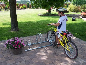 Râtelier 1 vélo emboîtable et extensible à 2 niveaux