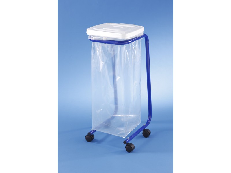 Support sac poubelle sur roulettes avec couvercle 110 litres Support sac poubelle sur roulettes avec couvercle 110 litres